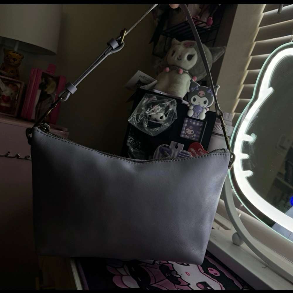 Madewell Leather periwinkle / lavander purse